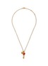 Main View - Click To Enlarge - GOOSSENS - Key Pendant 24K Gold Plated Brass Resin Freshwater Pearl Necklace