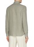 Back View - Click To Enlarge - BRUNELLO CUCINELLI - Half Placket Linen Cotton Shirt