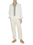 Figure View - Click To Enlarge - BRUNELLO CUCINELLI - Half Placket Linen Cotton Shirt