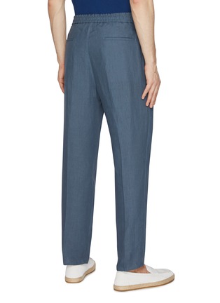 Back View - Click To Enlarge - BRUNELLO CUCINELLI - Elasticated Waistband Linen Pants