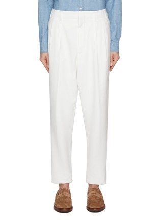 Main View - Click To Enlarge - BRUNELLO CUCINELLI - Crepe Cuffed Cotton Pants