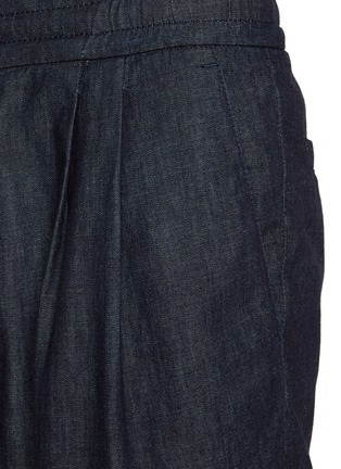  - BRUNELLO CUCINELLI - Drawstring Dyed Denim Bermuda Shorts