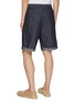 Back View - Click To Enlarge - BRUNELLO CUCINELLI - Drawstring Dyed Denim Bermuda Shorts