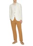 Figure View - Click To Enlarge - BRUNELLO CUCINELLI - Single Breasted Linen Silk Wool Cotton Blazer