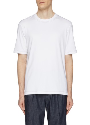 Main View - Click To Enlarge - BRUNELLO CUCINELLI - Interlock Cotton T-Shirt