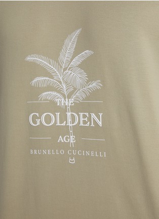  - BRUNELLO CUCINELLI - Slogan Cotton T-Shirt