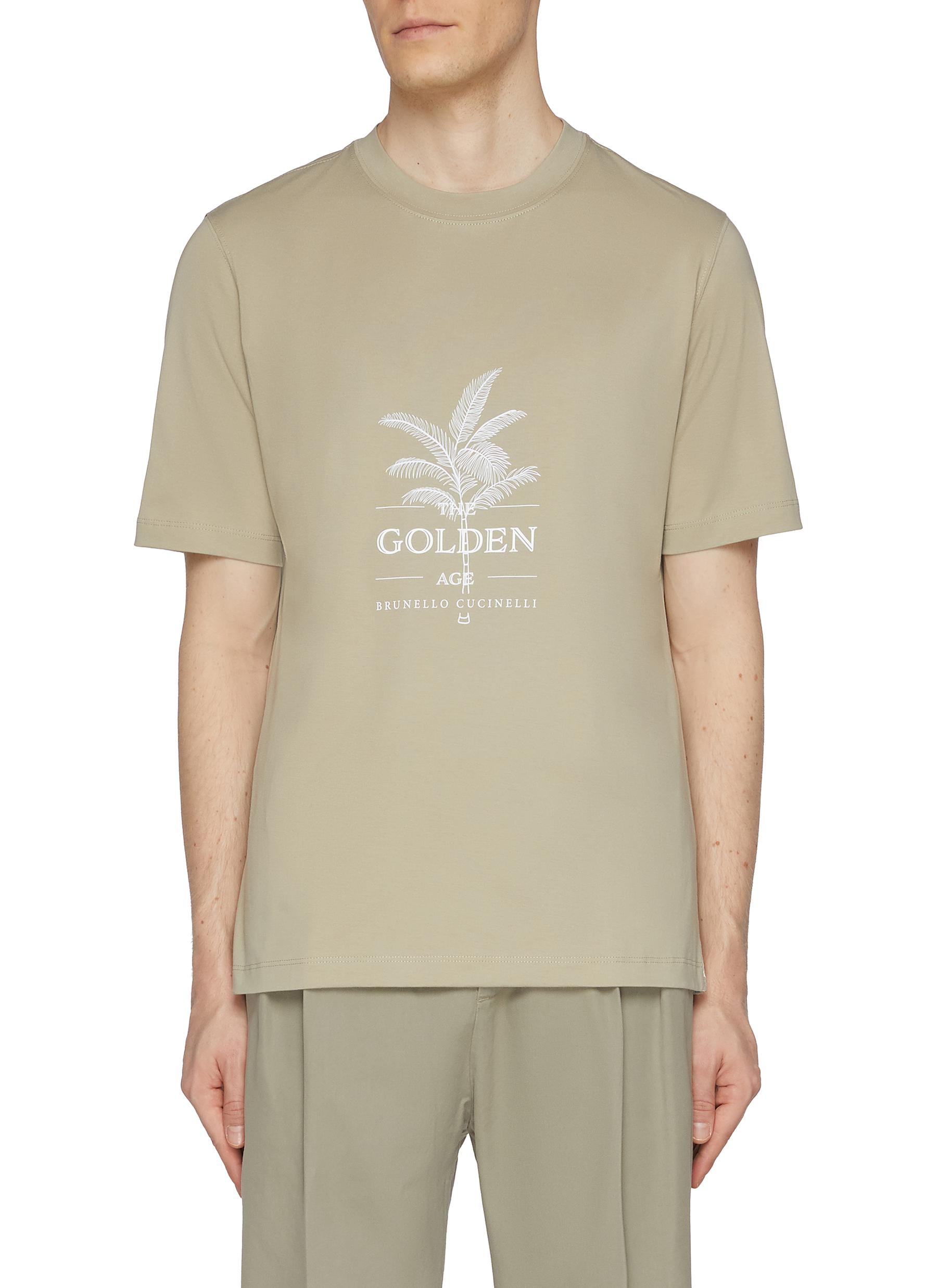 Tシャツ・カットソー BRUNELLO CUCINELLI Men T-shirt Beige M29805500 CTD66 Brunello Cucinelli crew neck t shirt – Daniello.com