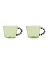 Main View - Click To Enlarge - &K AMSTERDAM - Duet Glass Mug Set of 2 — Green