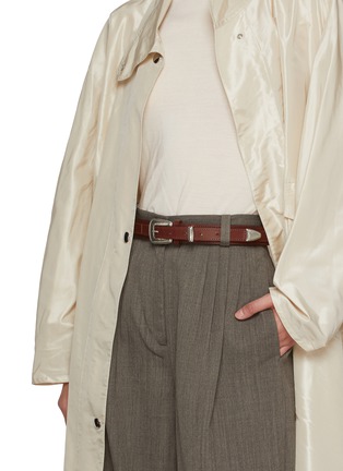 Figure View - Click To Enlarge - LEMAIRE - Minimal Leather Western Belt