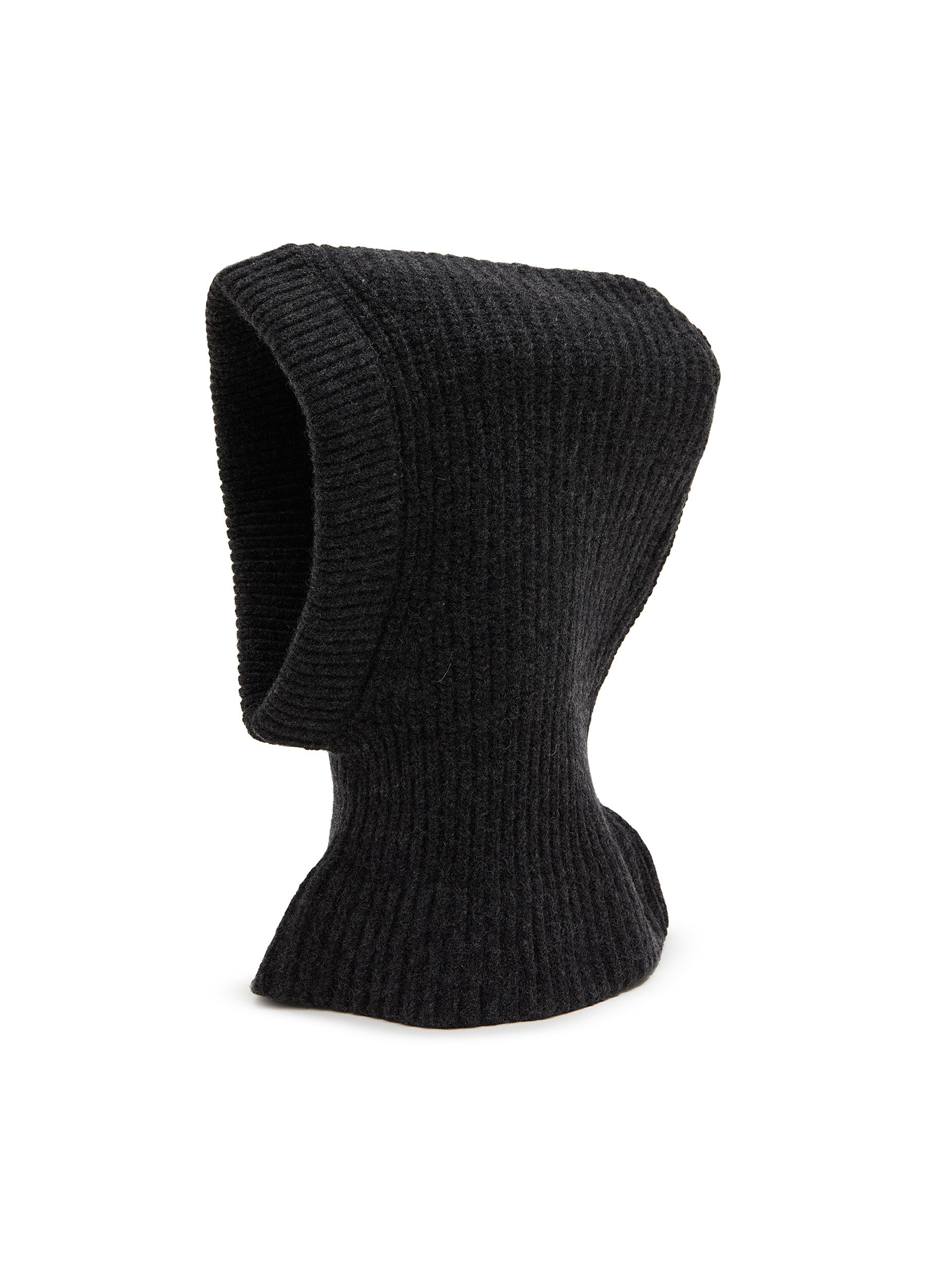 LEMAIRE | Knitted Wool Hood | BLACK | Women | Lane Crawford