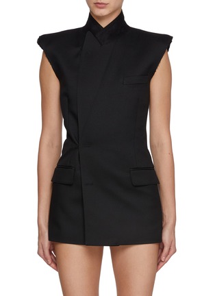 Main View - Click To Enlarge - MM6 MAISON MARGIELA - Padded Shoulder Sleeveless Padded Gilet