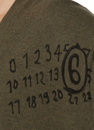  - MM6 MAISON MARGIELA - Cut Out Logo Print Cardigan