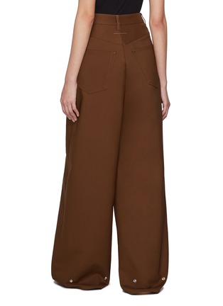 Back View - Click To Enlarge - MM6 MAISON MARGIELA - Oversized Wide Leg Pants