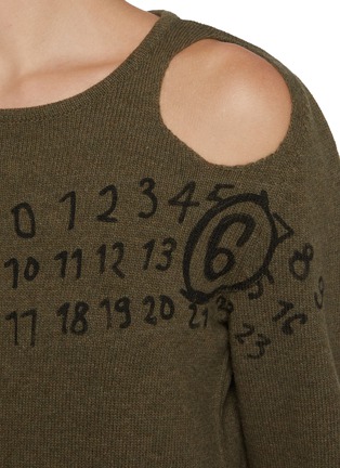  - MM6 MAISON MARGIELA - Cut Out Numerical Print Knit Top