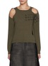 Main View - Click To Enlarge - MM6 MAISON MARGIELA - Cut Out Numerical Print Knit Top