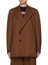 Main View - Click To Enlarge - MM6 MAISON MARGIELA - Oversize Single Breasted Padded Blazer