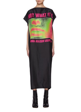 Main View - Click To Enlarge - MM6 MAISON MARGIELA - Printed Sleeveless Silk Maxi Dress