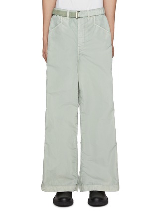 Main View - Click To Enlarge - SACAI - Dyed Effect Belted Nylon Wide Leg Pants