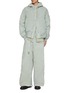 Figure View - Click To Enlarge - SACAI - Dyed Effect Belted Nylon Wide Leg Pants