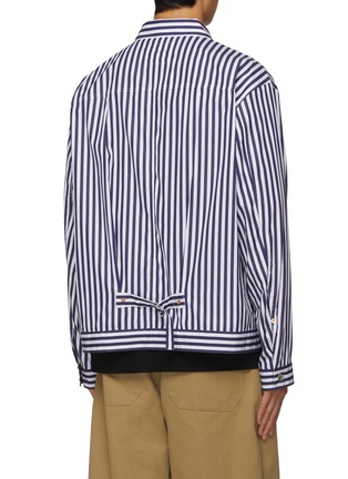 Back View - Click To Enlarge - SACAI - Waist Strap Cotton Poplin Overshirt