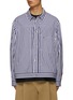 Main View - Click To Enlarge - SACAI - Waist Strap Cotton Poplin Overshirt