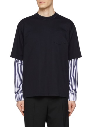 Main View - Click To Enlarge - SACAI - Double Sleeve Pocket T-Shirt