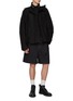 Figure View - Click To Enlarge - SACAI - Multi Layered Chalk Stripe High Neck Jacket