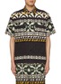 Main View - Click To Enlarge - SACAI - Short Sleeve Fair Isle Cotton Shirt