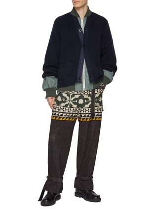 Figure View - Click To Enlarge - SACAI - Fair Isle Ankle Strap Trousers