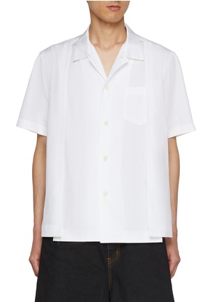 Main View - Click To Enlarge - SACAI - Mismatched Sides Cotton Poplin Shirt