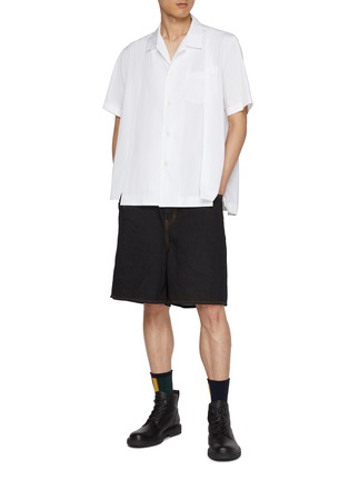 Figure View - Click To Enlarge - SACAI - Mismatched Sides Cotton Poplin Shirt