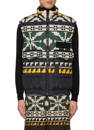 Main View - Click To Enlarge - SACAI - Fair Isle Quilted Vest