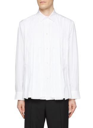 Main View - Click To Enlarge - SACAI - Stripe Layered Poplin Shirt