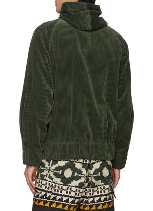 Back View - Click To Enlarge - SACAI - Zip Up Cotton Corduroy Hoodie