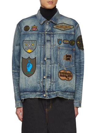 Main View - Click To Enlarge - SACAI - X Mark Gonzales Patchwork Denim Jacket