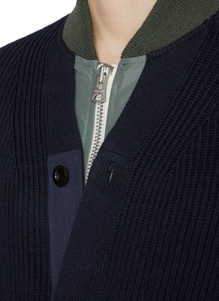  - SACAI - Layered Cardigan Bomber Jacket