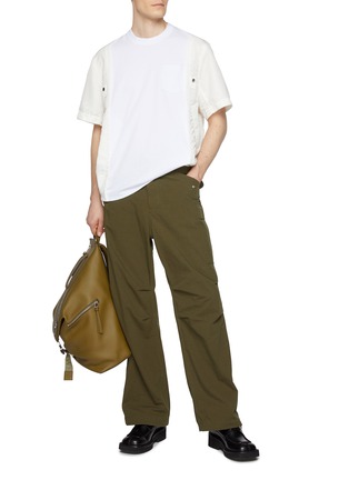 Figure View - Click To Enlarge - SACAI - Twill Side Insert Pocket T-Shirt