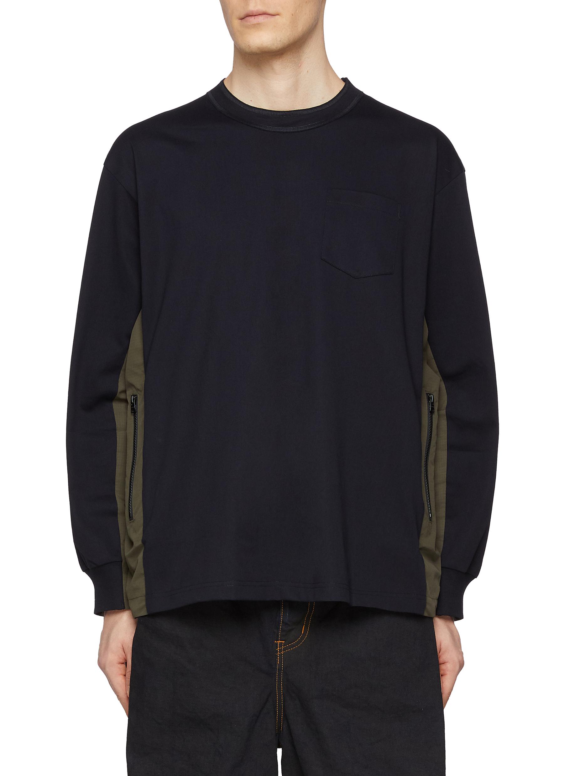 SACAI | Long Sleeve Underarm Insert Pocket T-Shirt | Men | Lane  