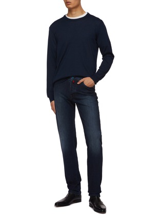 Figure View - Click To Enlarge - KITON - Crewneck Cashmere Silk Sweater