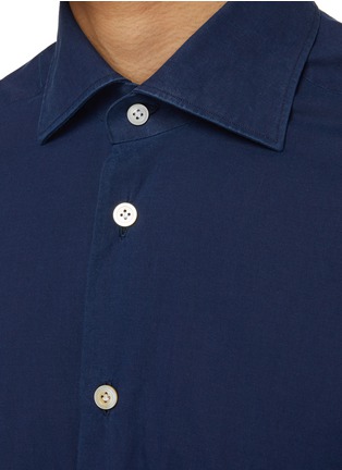  - KITON - Spread Collar Cotton Jersey Shirt