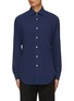 Main View - Click To Enlarge - KITON - Spread Collar Cotton Jersey Shirt