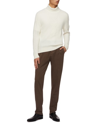 Figure View - Click To Enlarge - KITON - Half Elasticated Waistband Pants