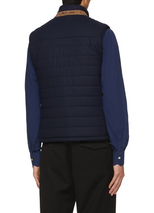 Back View - Click To Enlarge - KITON - Stand Collar Bottom Drawstring Vest