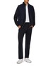 Figure View - Click To Enlarge - KITON - Stand Collar Cotton Jersey Jacket With Drawstring Pants