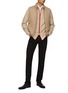 Figure View - Click To Enlarge - KITON - Stand Collar Contrast Placket Jacket