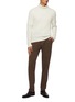 Figure View - Click To Enlarge - KITON - Turtleneck Cable Knit Cashmere Blend Sweater