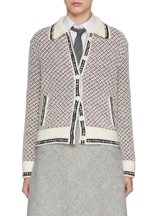 Main View - Click To Enlarge - THOM BROWNE - Polo Collar Tweed Jacket