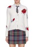 Main View - Click To Enlarge - THOM BROWNE - Brushed Rose Intarsia Wool Knit Cardigan