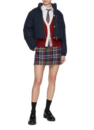 Figure View - Click To Enlarge - THOM BROWNE - Reversible Overstuffed Wool Down Jacket