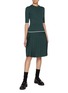 Figure View - Click To Enlarge - THOM BROWNE  - Contrast Trim Wool Silk Knit Top